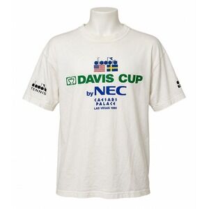 Vintage 1995 Davis Cup NEC Caesars Palace Las Vegas Diadora T Shirt USA XL